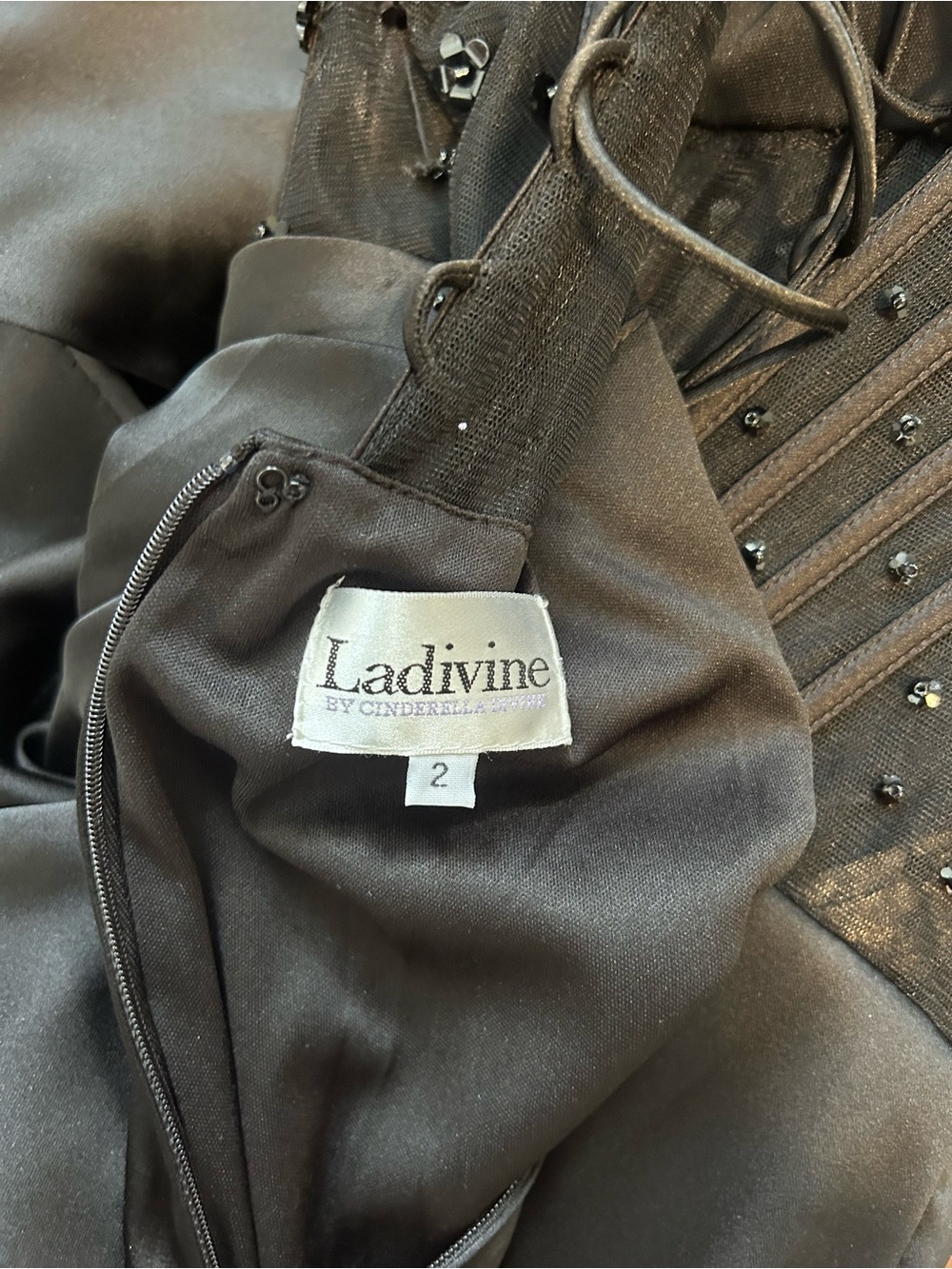 Black LaDivine Prom Dress - Picture 6 of 6